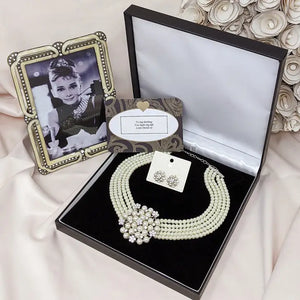 Audrey Hepburn Pearl Necklace and Choker