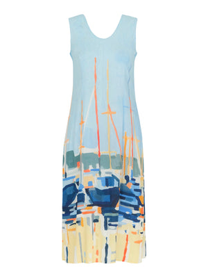 Sleeveless Abstract Midi Dress