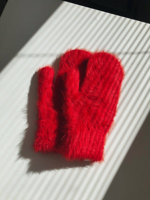 Super-soft Angora Mittens - Brights