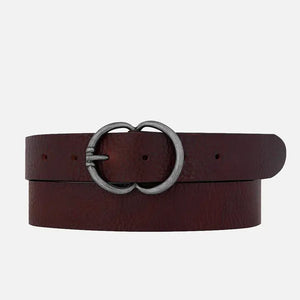 Vicky Double C Ring Leather Belt