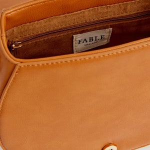 Liberty Saddle Bag Tan Vegan Leather