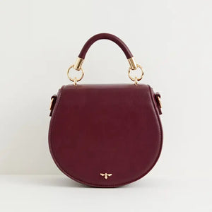 Liberty Saddle Bag - Burgundy Vegan Leather