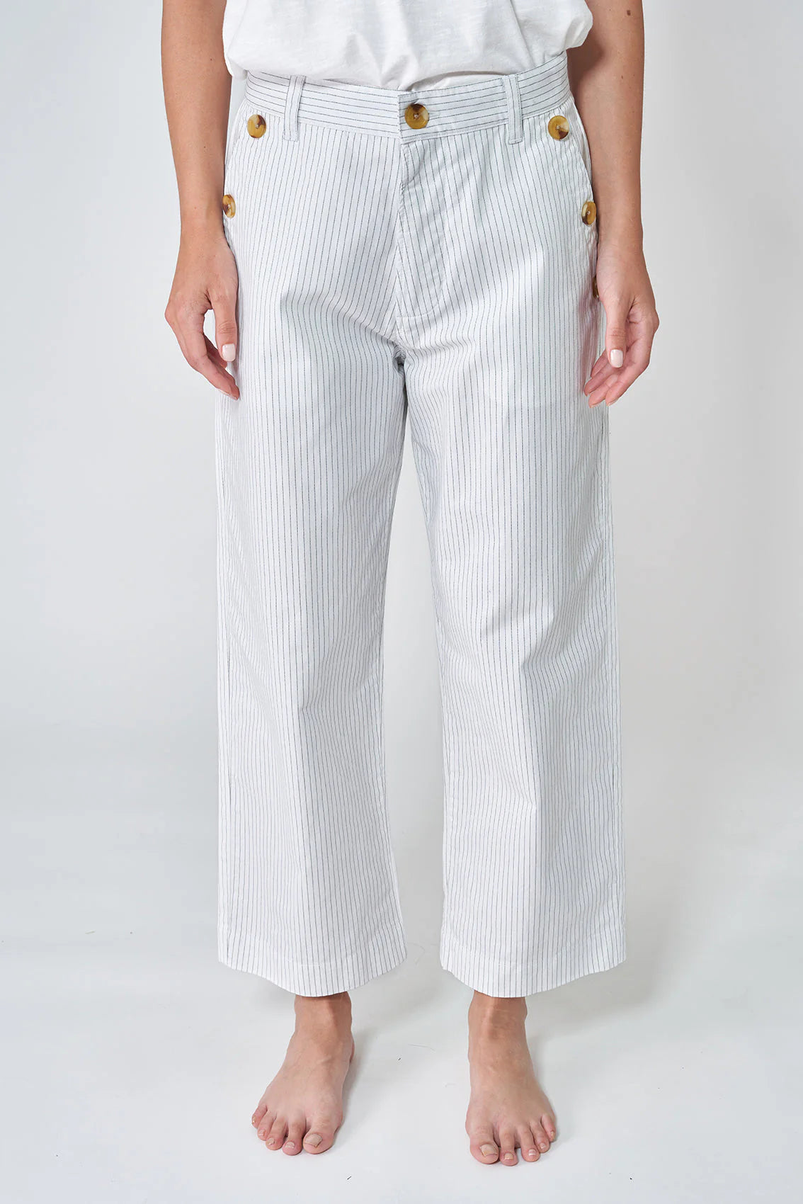 Batela Cotton Twill  Pant Striped