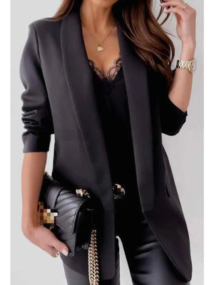 Long Lapel Open Blazer