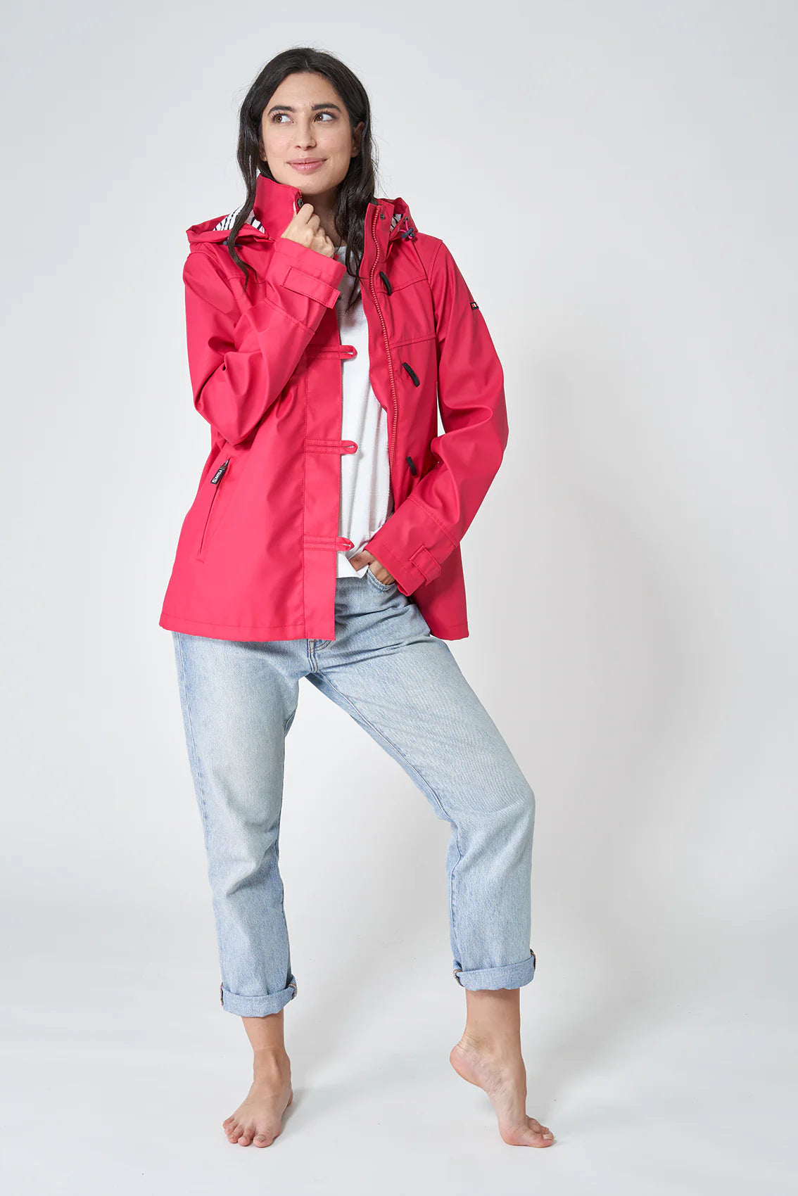 Batela Toggle Detail Raincoat Madison Muse