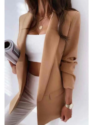 Long Lapel Open Blazer