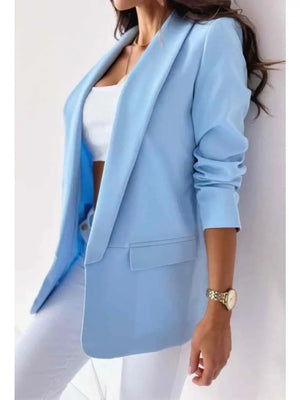 Long Lapel Open Blazer