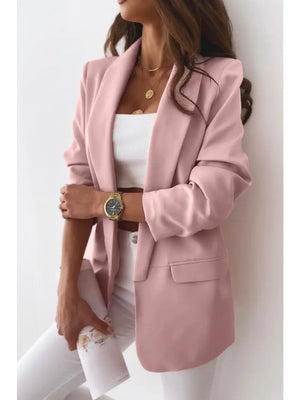 Long Lapel Open Blazer