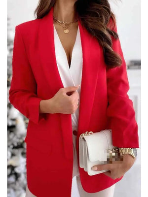 Long Lapel Open Blazer