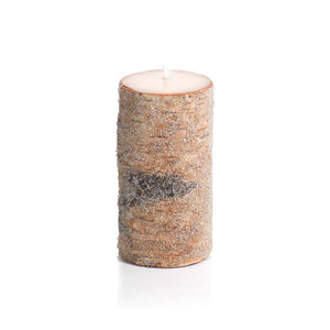 North Star Frosted Bead Birchwood Candle, small