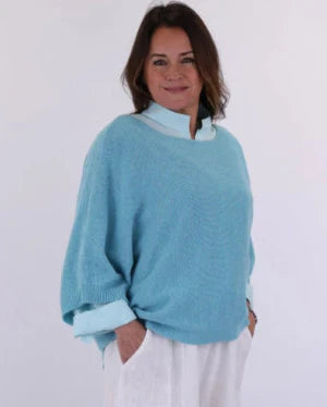 Cashmere Blend Boat Neck Tunic