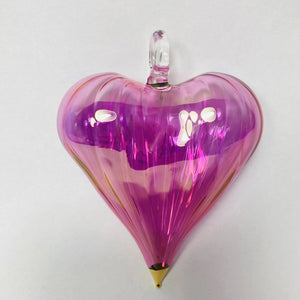 Blown Glass Heart Ornaments