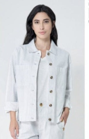 Batela Cotton Twill Striped Jacket   A2089