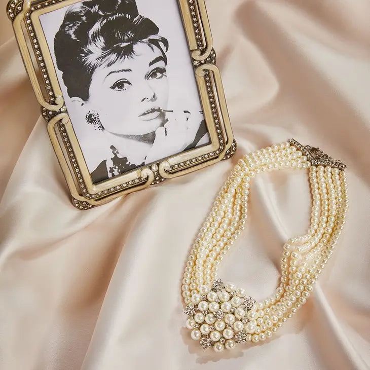 Audrey Hepburn Breakfast at Tiffany's Pearl Necklace