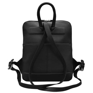 Smooth Leather Backpack - Black