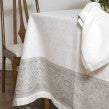 Andria Linen Tablecloth, Gray