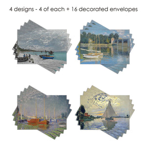 Monet Boats Note Cards