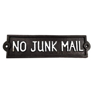 No Junk Mail Plaque