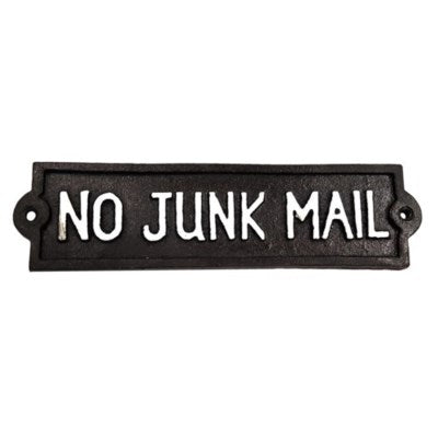 No Junk Mail Plaque